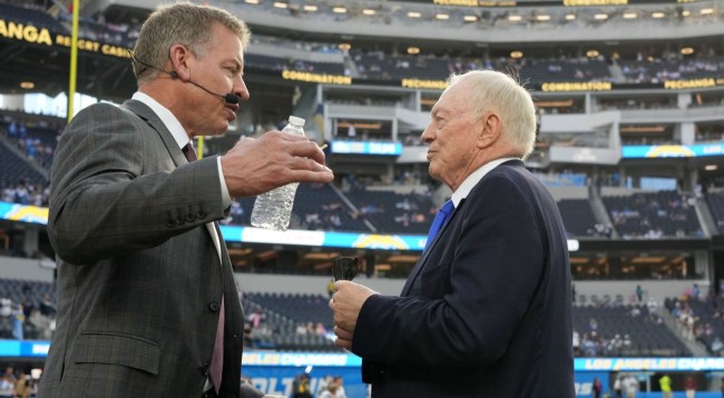 Troy Aikman and Dallas Cowboys owner Jerry Jones