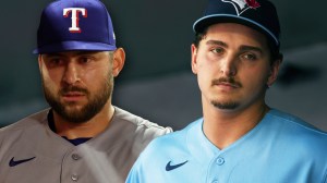 Rangers pitcher Chase Silseth and Blue Jays pitcher Ricky Tiedemann