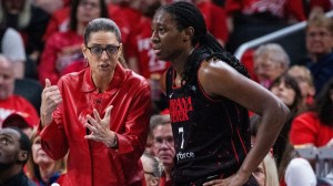 Indiana Fever coach Stephanie White and star player Aliyah Boston