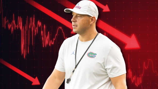 Florida coach Jon Sumrall over red arrows