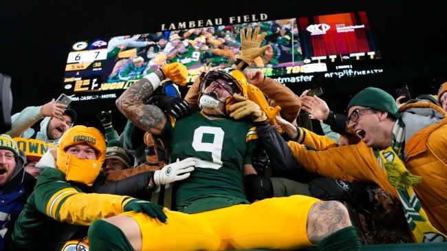 Lambeau Leap at Packers game