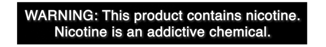 Nicotine warning