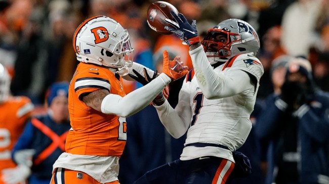 Broncos cornerback Pat Surtain defends pass