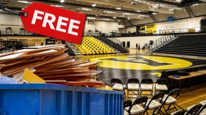 App State Varsity Gym Basketball Court Wood Trash Dumpster Stolen