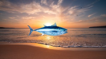 Massive Tuna Charges Beach And Scares Swimmers Out Of The Water In Spain (Video)