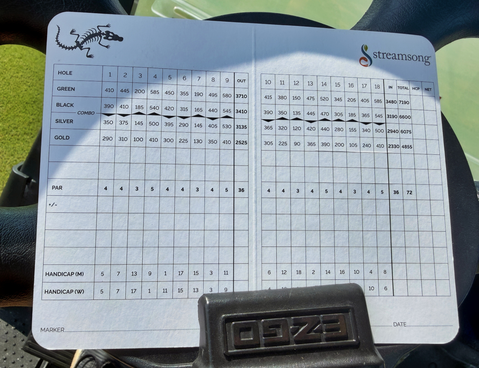 Streamsong Resort Bone Valley golf course scorecard