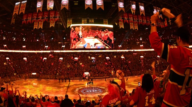 Fans at Canadiens game at Centre Bell