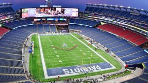Birdseye view of Gillette Stadium before Patriots game