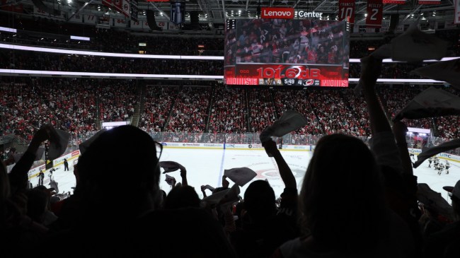 Hurricanes fans at Lenovo Center