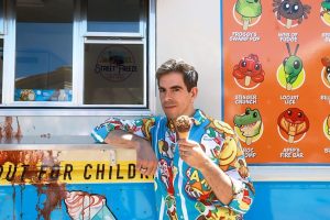 Eli Roth on the set of Ice Cream Man
