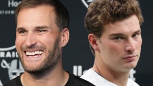 Raiders QB Kirk Cousins and Fernando Mendoza