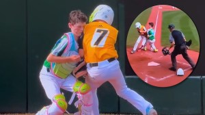 Little League World Series Catcher Collision Home Plate Alabama Washington Obstruction Rules