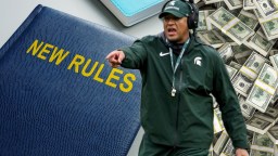 Michigan State Football Coach Rips NCAA For Interfering With Top Player’s Income