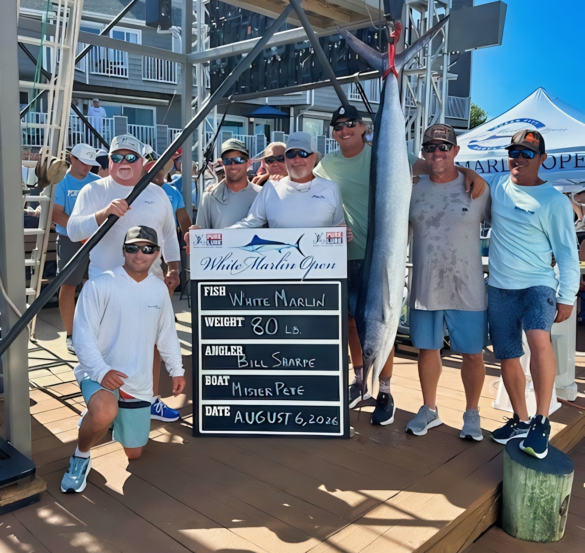 2026 White Marlin Open winning 80lb white marlin worth $3.5 million