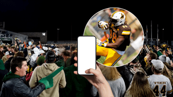 New Footage Shows 300-Pound Wyoming Football Player Clobber Multiple Fans During Field Storming