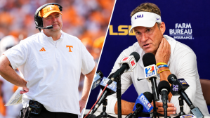 Tennessee coach Josh Heupel during a Tennessee football game against Furman at Neyland Stadium in Knoxville, Tenn., on Sept. 5, 2026. LSU head coach Lane Kiffin answers questions during a press conference after a college football game between Ole Miss and LSU at Vaught Hemingway Stadium in Oxford, Miss., on Saturday, Sept. 19, 2026. Ole Miss defeated LSU 32-24.