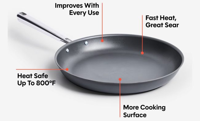 Misen 12" Pre-Seasoned Carbon Steel Frying Pan