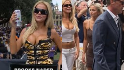Brooks Nader Goes Viral On College GameDay, Walks Out With Livvy Dunne & Lane Kiffin In Baton Rouge Ahead Of LSU Game