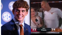 Texas QB Arch Manning Under Fire After Admitting To Laughing At AI Video Of Steve Sarkisian Slapping ESPN’s Holly Rowe