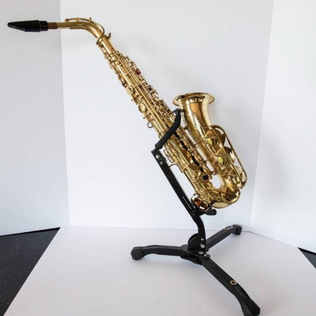 Vintage CONN Alto Saxophone with Stand from former NBA player Mike Muscala's estate sale