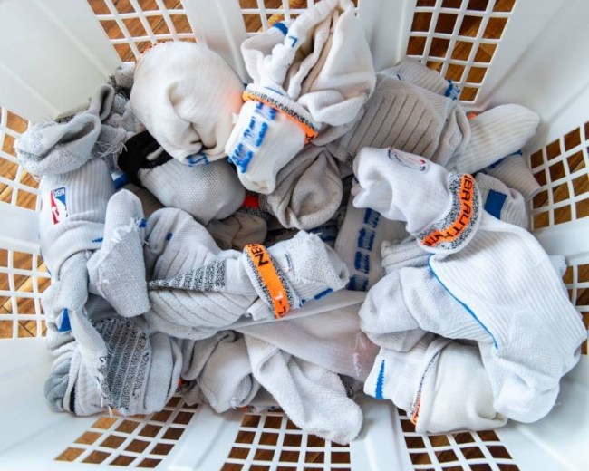 NBA Game Worn Socks from former NBA player Mike Muscala's estate sale