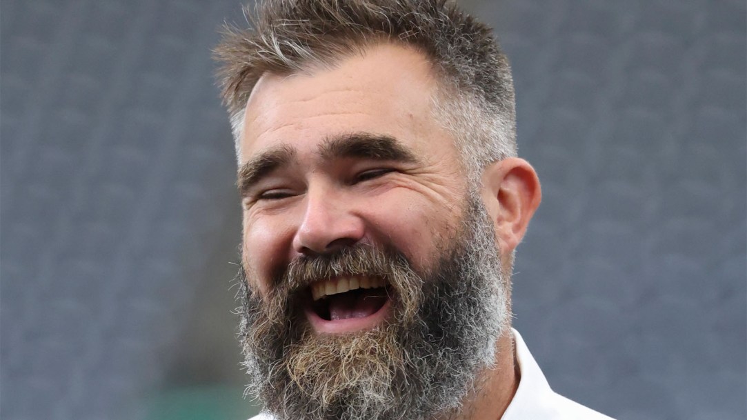 NFL-former-player-Jason-Kelce-on-the-sideline