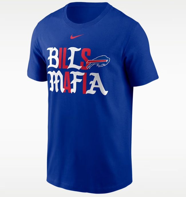 Nike Buffalo Bills Mafia Wordmark Club T-Shirt