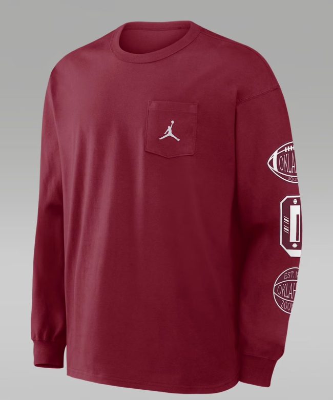 Nike Oklahoma Academic Max90 Pocket Long-Sleeve T-Shirt