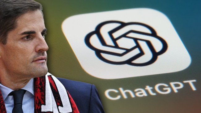 South Korea soccer coach Robert Moreno next to ChatGPT logo
