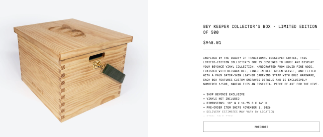 Beyonce's Bey Keeper Collector's Box