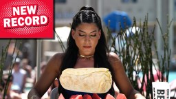 Woman Sets World Record For ‘Fastest Burrito Eaten’ Scarfing Down A 1.35-Pounder In 30.75 Seconds (Video)