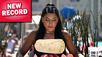 Woman Sets World Record For ‘Fastest Burrito Eaten’ Scarfing Down A 1.35-Pounder In 30.75 Seconds (Video)