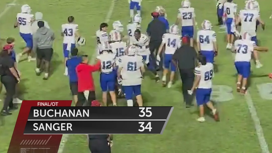 California high school football controversy sanger buchanan two-point conversion overtime