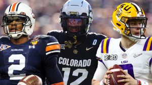 Cam Newton, Travis Hunter, and Joe Burrow