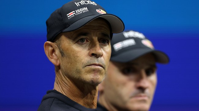 Carlos Alcaraz's coach Samuel Lopez at the US Open
