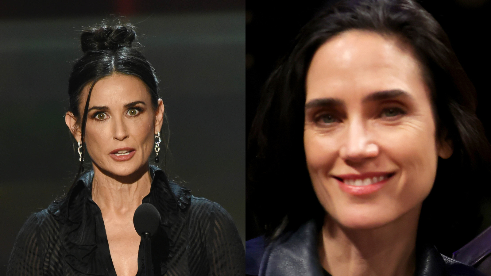 Celebrity doppelgangers and lookalikes Demi Moore and Jennifer Connelly