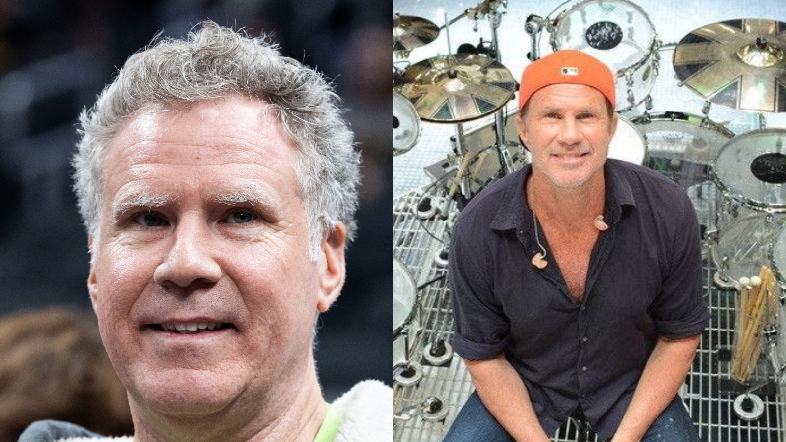Celebrity lookalikes Will Ferrell and Chad Smith of the Red Hot Chili Peppers