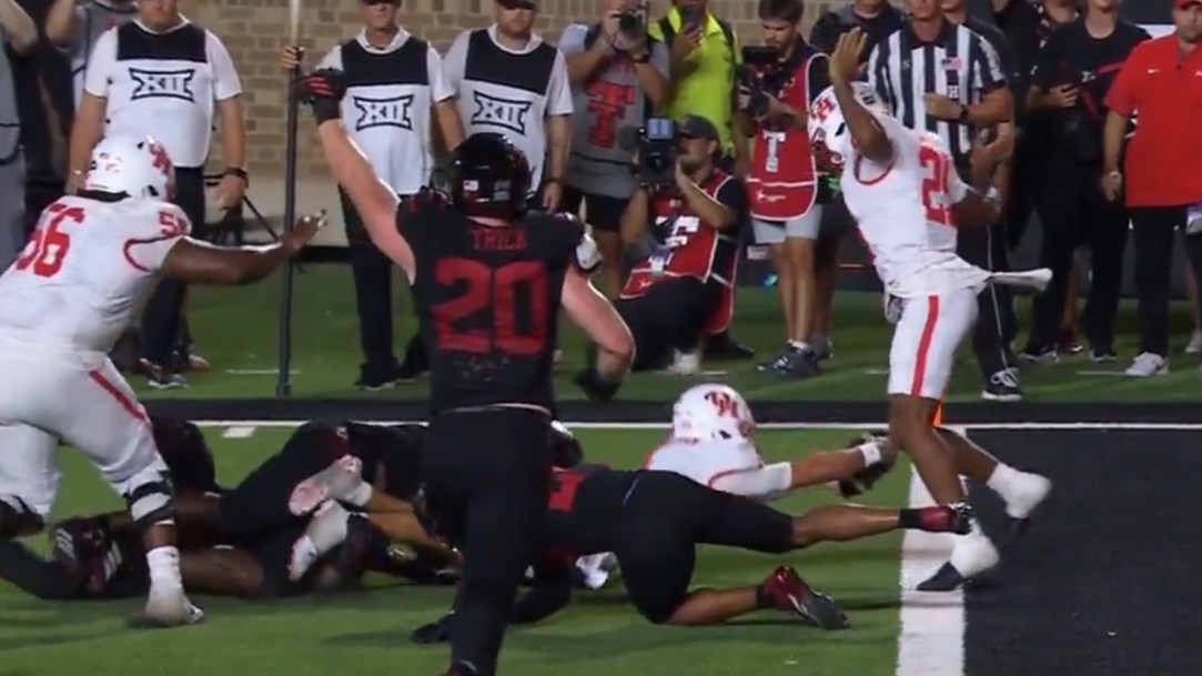 Conner Weigman Texas Tech Short Goal Line Controversy Touchdown Houston Rematch