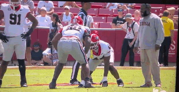 Georgia Defensive line individual practice drills football