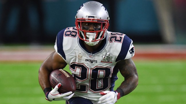 Patriots RB James White in Super Bowl LI