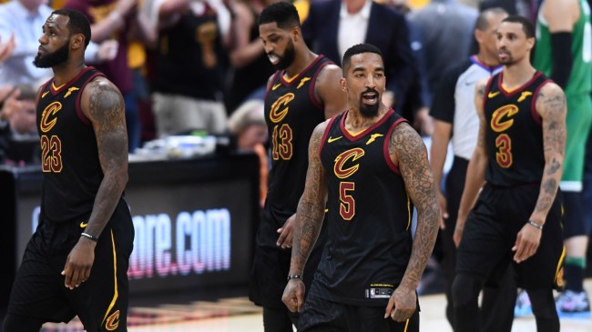 JR Smith and the Cavaliers during the 2018 NBA Finals