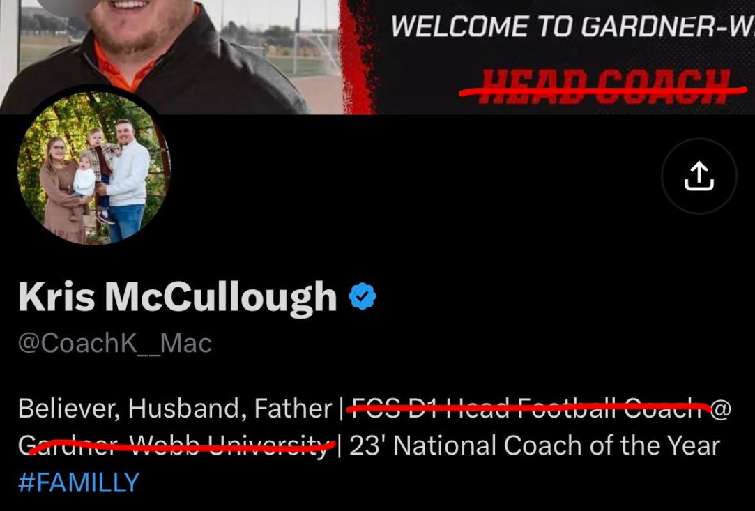 Kris McCullough Gardner-Webb Fired Why Rumors Wife