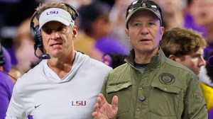 LSU head coach Lane Kiffin and Louisiana governor Jeff Landry