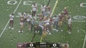 Boston College Virginia Tech College Football Weather Nor'Easter New England Wind Rain