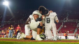 Dylan Raiola Prayed On USC’s Midfield Logo After Dirty Hit On Dante Moore Led Oregon To Victory Through Faith