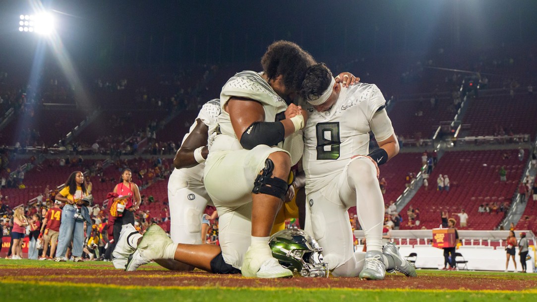 Oregon USC Dylan Raiola character pray dante moore dirty hit update