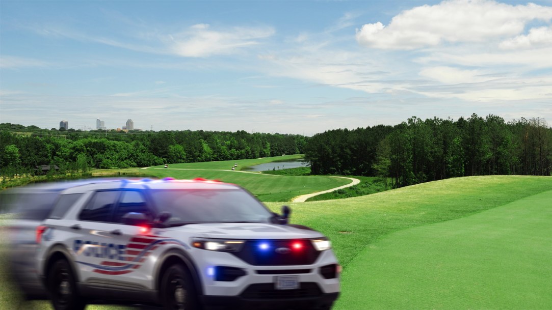 police-chase-golf-course