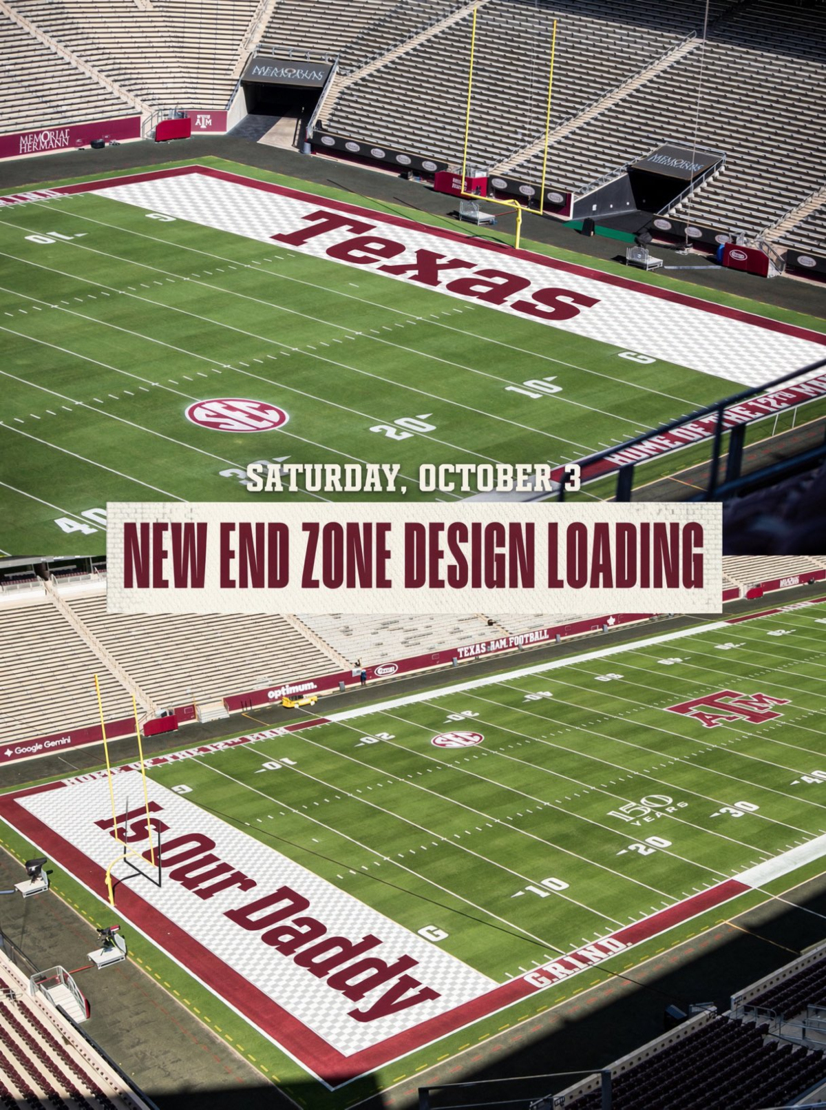 Texas A&M trolled with memes about new end zone in stadium Texas banter