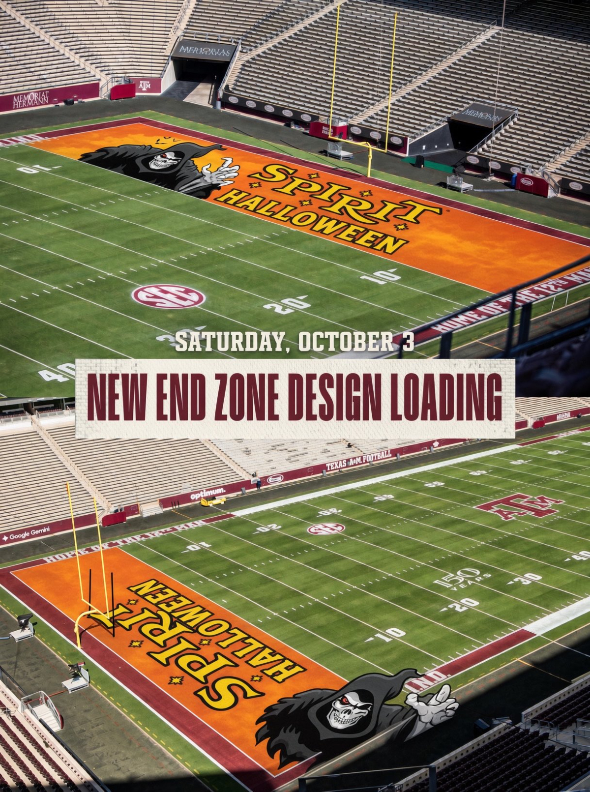 Texas A&M trolled with memes about new end zone in stadium Spirit Halloween