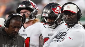 Tampa Bay Buccaneers Todd Bowles standing on the sideline